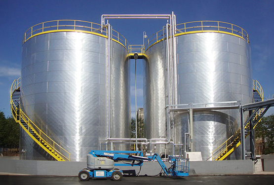 Industrial tank in chemical industry